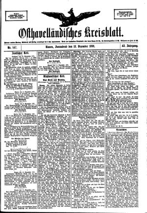 Osthavelländisches Kreisblatt vom 12.12.1891
