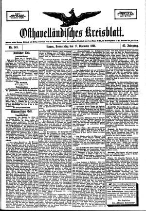 Osthavelländisches Kreisblatt vom 17.12.1891