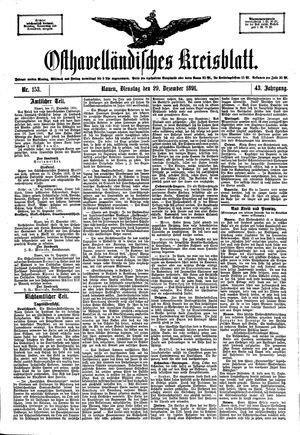 Osthavelländisches Kreisblatt vom 29.12.1891