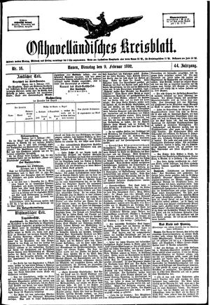 Osthavelländisches Kreisblatt on Feb 9, 1892
