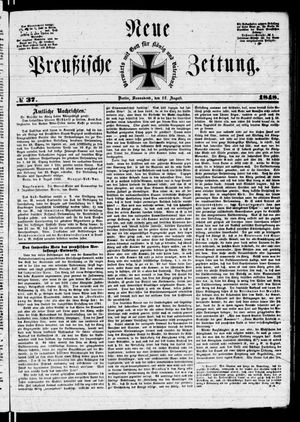 Neue preußische Zeitung vom 12.08.1848