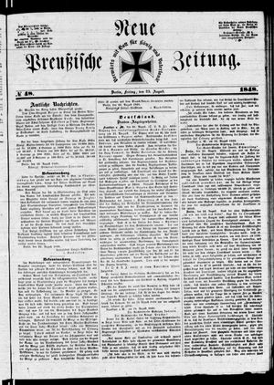 Neue preußische Zeitung vom 25.08.1848
