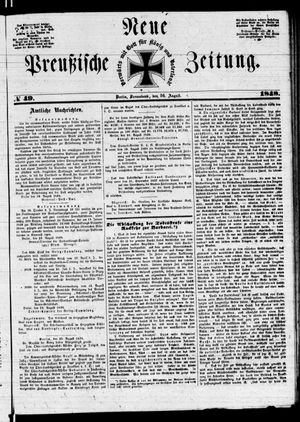 Neue preußische Zeitung vom 26.08.1848