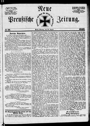 Neue preußische Zeitung vom 29.08.1848