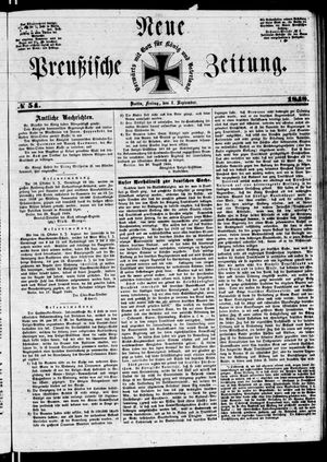 Neue preußische Zeitung vom 01.09.1848