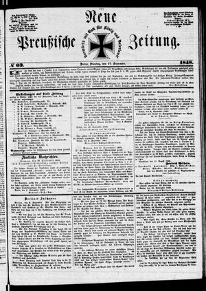 Neue preußische Zeitung vom 12.09.1848