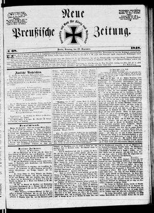 Neue preußische Zeitung vom 17.09.1848