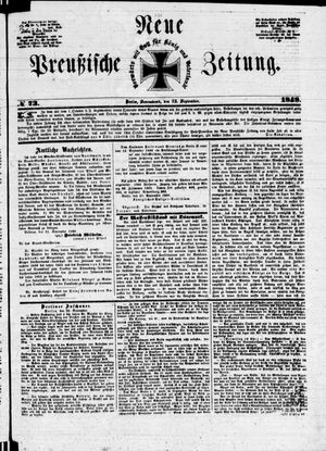 Neue preußische Zeitung vom 23.09.1848