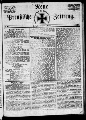 Neue preußische Zeitung vom 07.10.1848