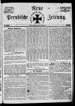 Neue preußische Zeitung vom 10.11.1848