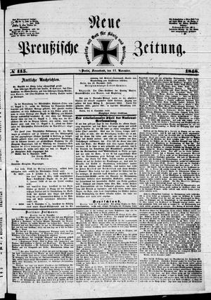 Neue preußische Zeitung vom 11.11.1848