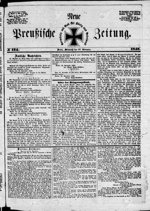 Neue preußische Zeitung vom 22.11.1848