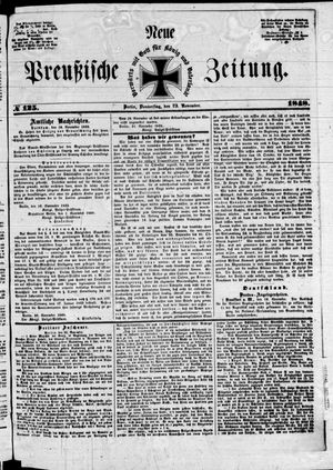 Neue preußische Zeitung vom 23.11.1848