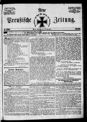 Neue preußische Zeitung vom 26.11.1848