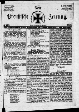 Neue preußische Zeitung vom 31.12.1848