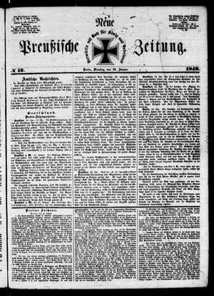 Neue preußische Zeitung vom 16.01.1849