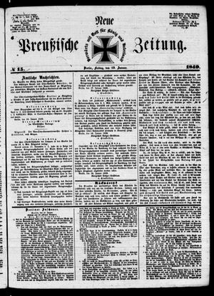 Neue preußische Zeitung vom 19.01.1849