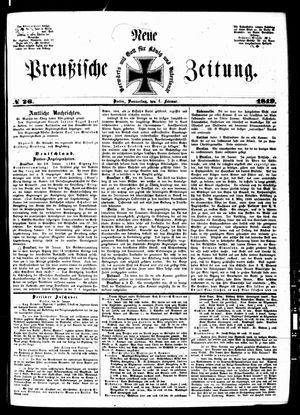 Neue preußische Zeitung vom 01.02.1849