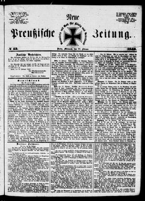 Neue preußische Zeitung vom 21.02.1849
