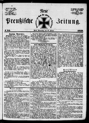 Neue preußische Zeitung vom 22.02.1849