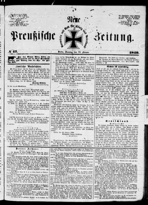 Neue preußische Zeitung vom 25.02.1849