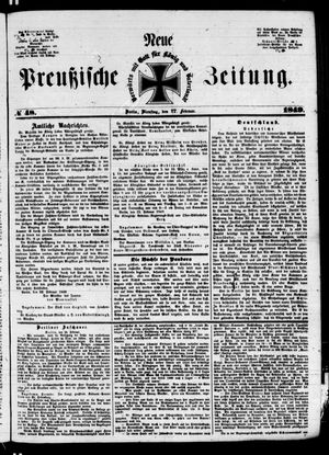 Neue preußische Zeitung vom 27.02.1849