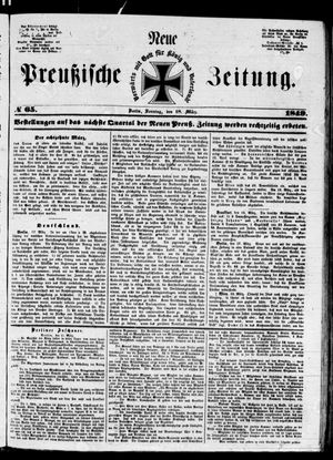 Neue preußische Zeitung vom 18.03.1849