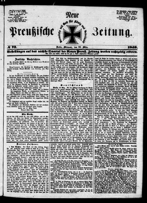 Neue preußische Zeitung vom 28.03.1849