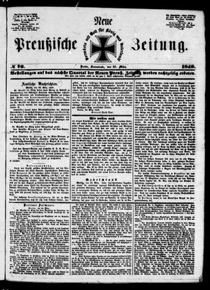 Neue preußische Zeitung vom 31.03.1849