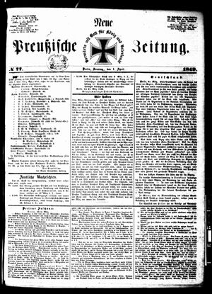 Neue preußische Zeitung vom 01.04.1849