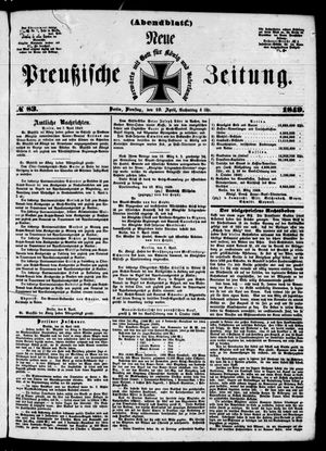 Neue preußische Zeitung vom 10.04.1849
