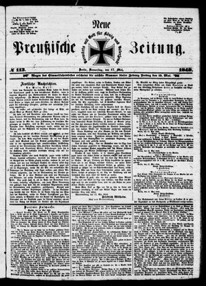 Neue preußische Zeitung vom 17.05.1849