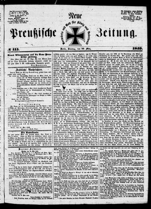 Neue preußische Zeitung vom 20.05.1849