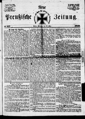 Neue preußische Zeitung vom 23.05.1849