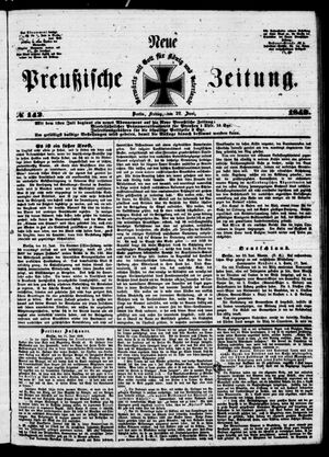 Neue preußische Zeitung vom 22.06.1849