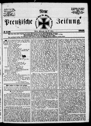 Neue preußische Zeitung vom 27.06.1849