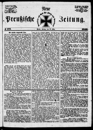 Neue preußische Zeitung vom 27.07.1849