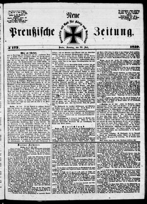 Neue preußische Zeitung vom 29.07.1849