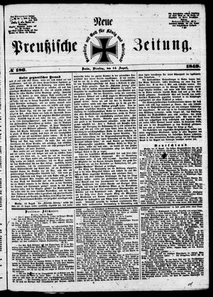 Neue preußische Zeitung vom 14.08.1849