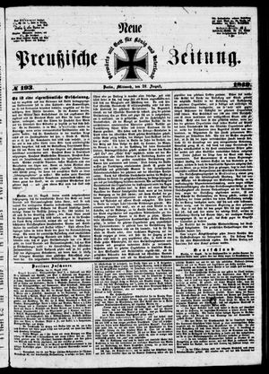 Neue preußische Zeitung vom 22.08.1849