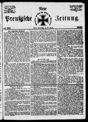 Neue preußische Zeitung vom 23.08.1849