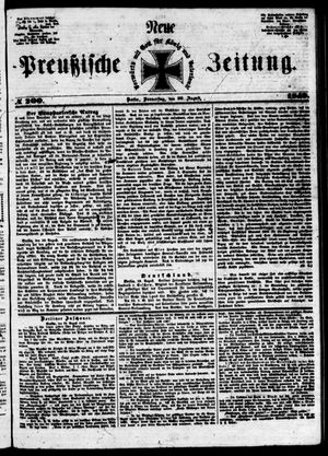Neue preußische Zeitung on Aug 30, 1849