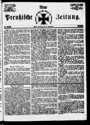 Neue preußische Zeitung vom 11.09.1849
