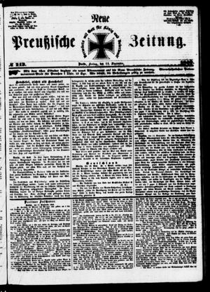 Neue preußische Zeitung vom 14.09.1849