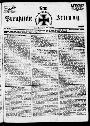 Neue preußische Zeitung vom 23.09.1849