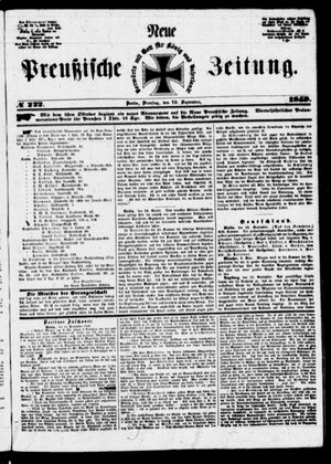 Neue preußische Zeitung vom 25.09.1849