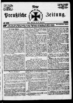 Neue preußische Zeitung vom 26.09.1849