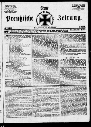 Neue preußische Zeitung vom 29.09.1849