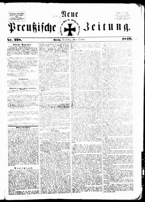 Neue preußische Zeitung vom 02.10.1849