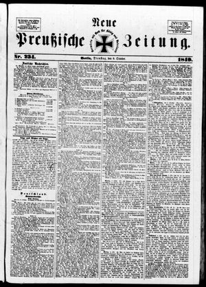 Neue preußische Zeitung vom 09.10.1849